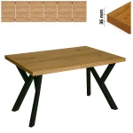 Stół 70x120/320 cm prostokątny rozkładany, blat 3,6 cm, nogi Metalowe „ Y ” I ArtDHome 