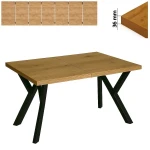 Stół 80x140/390 cm prostokątny rozkładany, blat 3,6 cm, nogi Metalowe „ Y ” I ArtDHome  