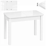 Stół 60x100 cm prostokątny rozkładany, blat zaowalony 3,6 cm, nogi i calgi Drewniane „ Kwadratowe ” I ArtDHome 