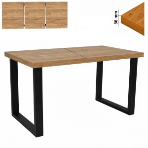 Stół 65x120/170 cm prostokątny rozkładany, nogi Metalowe „ U ” I ArtDHome 