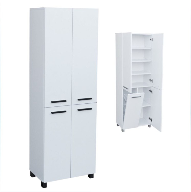 Szafka łazienkowa na nóżkach z koszem szer. 60cm