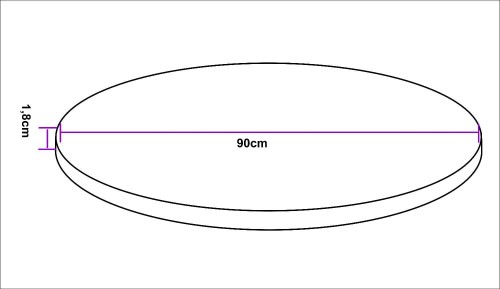 Nr. 5 Blat Okrągły Ø 90cm grub.18mm