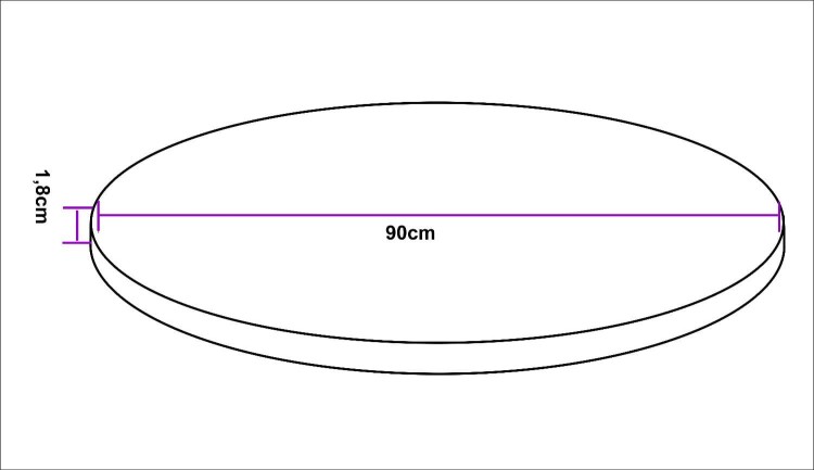 Nr. 5 Blat Okrągły Ø 90cm grub.18mm