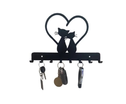 Wieszak na klucze KOTY SERCE