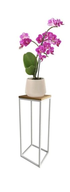Kwietnik biały wys. 72cm