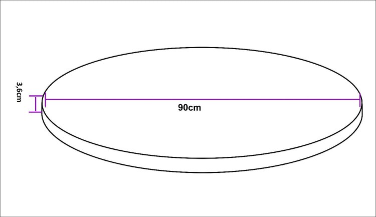 Nr.11 Blat Okrągły Ø 90cm grub.36mm