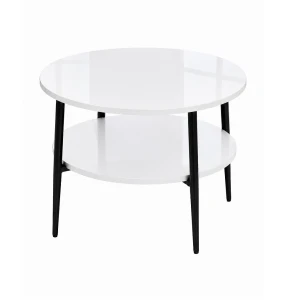 Stolik 60 cm okrągły 2 blaty nierozkładany, nogi Metalowe „ Szpilki ” | ArtD Home