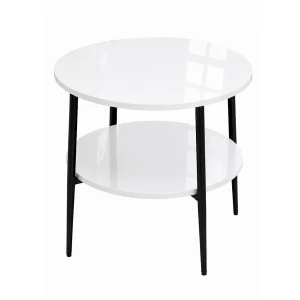 Stolik 40 cm okrągły 2 blaty nierozkładany, nogi Metalowe „ Szpilki ” | ArtD Home