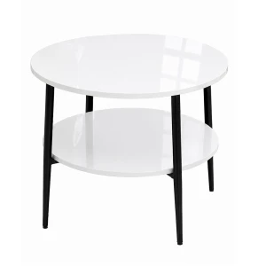 Stolik 60 cm okrągły 2 blaty nierozkładany, nogi Metalowe „ Szpilki ” | ArtD Home