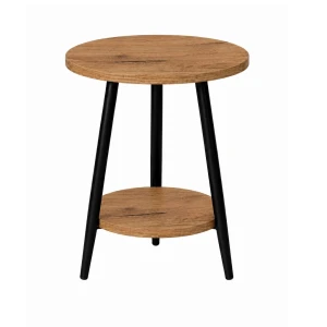 Stolik 40 cm okrągły 2 blaty nierozkładany, nogi Metalowe „ Szpilki ” | ArtD Home