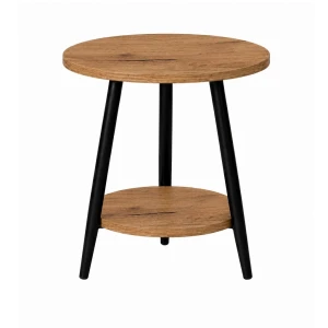 Stolik 50 cm okrągły 2 blaty nierozkładany, nogi Metalowe „ Szpilki ” | ArtD Home