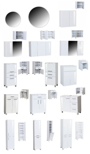 Nr.12 Szafka łazienkowa wysoki połysk szer. 60cm