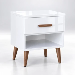 Szafka nocna SKOS 1S 40 cm – 1 szuflada na drewnianych nogach | ArtD Home