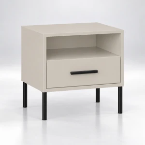 Szafka nocna LOFT 1S 53 cm – 1 szuflada na metalowych nogach | ArtD Home