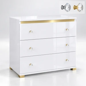 Komoda CRYSTAL 70 cm – 3 szuflady gałki | ArtD Home