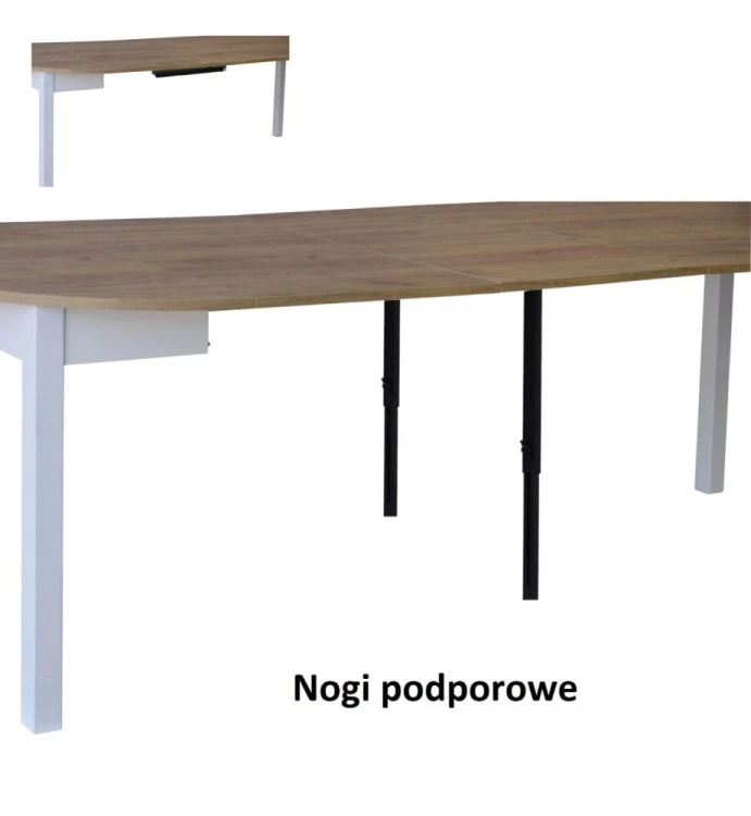 Nr.22 Stół rozsuwany Ø 92/242cm blat grub. 18mm (Mix kolorów)