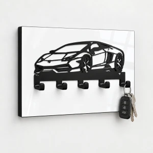 Wieszak na klucze na płycie, Metal, AUTO | ArtD Home 