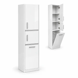 Słupek łazienkowy stojący PALERMO 40 cm z koszem | ArtD Home