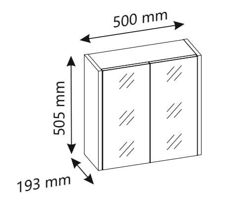 Szafka łazienkowa wisząca szer. 51cm