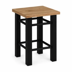 Taboret DRABINKA 30 cm – drewniane siedzisko i poprzeczki | ArtD Home