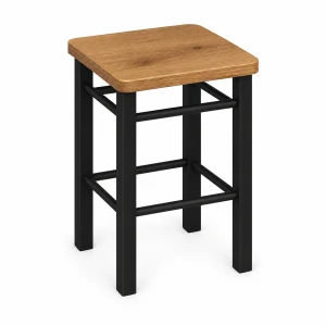 Taboret SZCZEBEL 30 cm – drewniane siedzisko i wysoka rama | ArtD Home