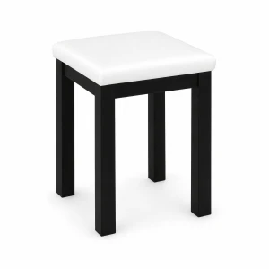Taboret PROSTY 30 cm – grube siedzisko na drewnianych nogach | ArtD Home