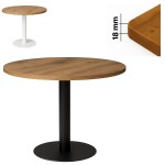 Stolik 80 cm okrągły, restauracja, kawiarnia, bar, blat 1,8 cm, noga Metal I ArtDHome
