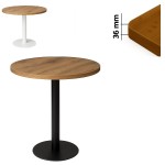 Stolik 60 cm okrągły, restauracja, kawiarnia, bar, blat 3,6 cm, noga Metal I ArtDHome