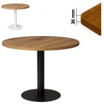 Stolik 80 cm okrągły, restauracja, kawiarnia, bar, blat 3,6 cm, noga Metal I ArtDHome