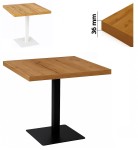 Stolik 80x80 cm kwadratowy, restauracja, kawiarnia, bar, blat 3,6 cm, noga Metal I ArtDHome