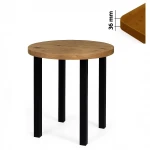 Stół 80 cm okrągły nierozkładany, blat 3,6 cm, nogi Metalowe „ Kwadratowe ” I ArtDHome