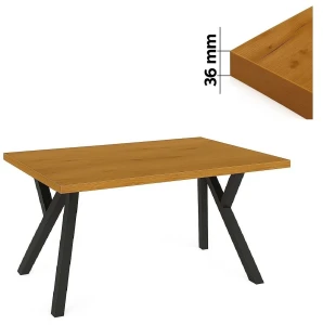 Stół 60x120 cm prostokątny nierozkładany, blat 3,6 cm, nogi Metalowe „ Y ” | ArtD Home