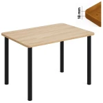 Stół 60x100 cm prostokątny nierozkładany, blat zaowalony 1,8 cm, nogi Metalowe „ Okrągłe ” I ArtDHome