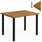 Stół 60x100 cm prostokątny nierozkładany, blat do kantu 1,8 cm, nogi Metalowe „ Okrągłe ” I ArtDHome