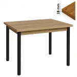 Stół 60x100 cm prostokątny nierozkładany, blat do kantu 1,8 cm, nogi Metalowe „ Okrągłe ” I ArtDHome