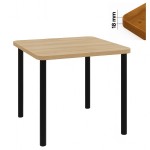 Stół 80x80 cm kwadratowy nierozkładany, blat zaowalony 1,8 cm, nogi Metalowe „ Okrągłe ” I ArtDHome