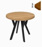 Stół 80 cm okrągły nierozkładany, blat 3,6 cm, nogi Metalowe „ Y ” I ArtDHome