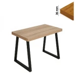 Stół 60x80 cm prostokątny nierozkładany, blat 3,6 cm, nogi Metalowe „ Trapez ” I ArtDHome