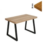 Stół 60x100 cm prostokątny nierozkładany, blat 3,6 cm, nogi Metalowe „ Trapez ” I ArtDHome