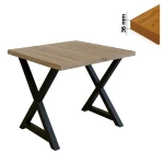 Stół 60x60 cm kwadratowy nierozkładany, blat 3,6 cm, nogi Metalowe „ X2 ” I ArtDHome