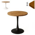 Stolik 60 cm okrągły, restauracja, kawiarnia, bar, blat 3,6 cm, noga Metal I ArtDHome