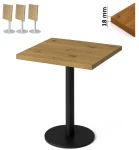 Stolik 70x70 cm kwadratowy składany, restauracja, kawiarnia, bar, blat 1,8 cm, noga Metal I ArtDHome