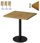 Stolik 80x80 cm kwadratowy składany, restauracja, kawiarnia, bar, blat 3,6 cm, noga Metal I ArtDHome