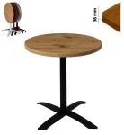 Stolik 80 cm okrągły składany, restauracja, kawiarnia, bar, blat 3,6 cm, noga Metal I ArtDHome