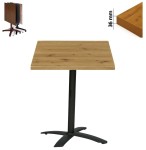 Stolik 60x60 cm kwadratowy składany, restauracja, kawiarnia, bar, blat 3,6 cm, noga Metal I ArtDHome