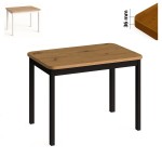 Stół 60x80 cm prostokątny nierozkładany, blat zaowalony 3,6 cm, nogi Drewniane „ Kwadratowe ” I ArtDHome