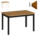 Stół 60x100 cm prostokątny nierozkładany, blat zaowalony 1,8 cm, nogi Drewniane „ Kwadratowe ” I ArtDHome