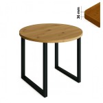 Stół 80 cm okrągły nierozkładany, nogi Metalowe „ U ” I ArtDHome