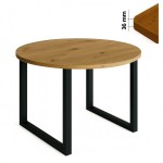 Stół 100 cm okrągły nierozkładany, nogi Metalowe „ U ” I ArtDHome