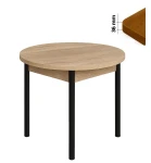 Stół 80 cm okrągły nierozkładany, blat 3,6 cm, nogi Metalowe „ Okrągłe ” I ArtDHome